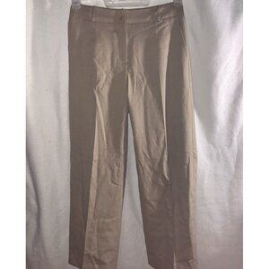 Talbots Women's Wide Leg Dress Pants Size 2 Petite Tan Beige 100% Wool Slacks 2P